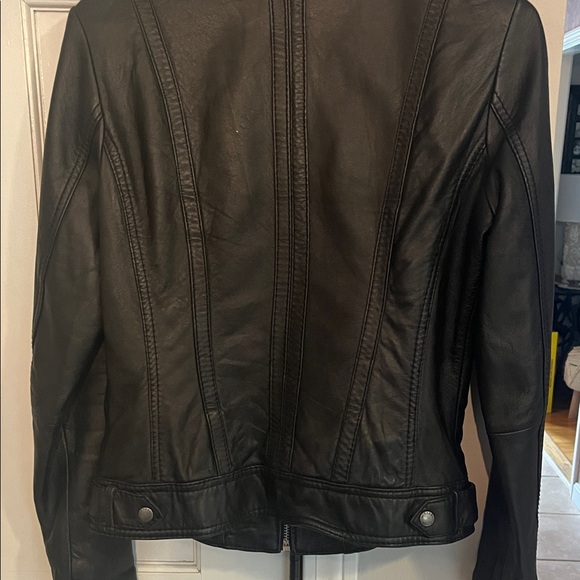 Michael Kors Women's Black Leather Jacket - Picture 5 of 5